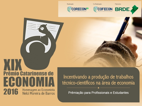 banner XIX Prêmio Catarinense de Economia