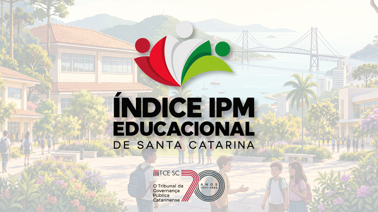 Imagem com fundo branco. No centro, há uma logo marca e está escrito Índice IPM Educacional