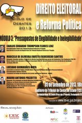 TCE/SC sedia o 3º módulo do Ciclo de Debates da Justiça Eleitoral