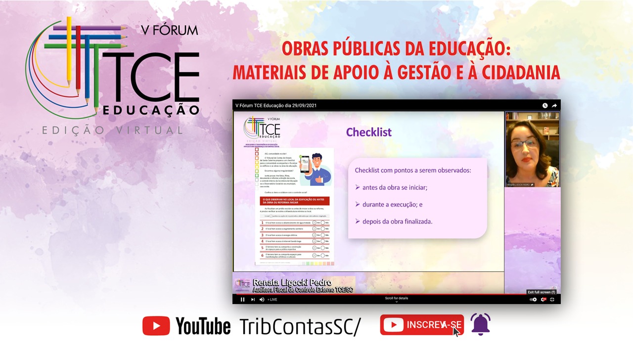  Auditora Fiscal do TCE/SC apresenta material orientativo para Obras Públicas na Educação