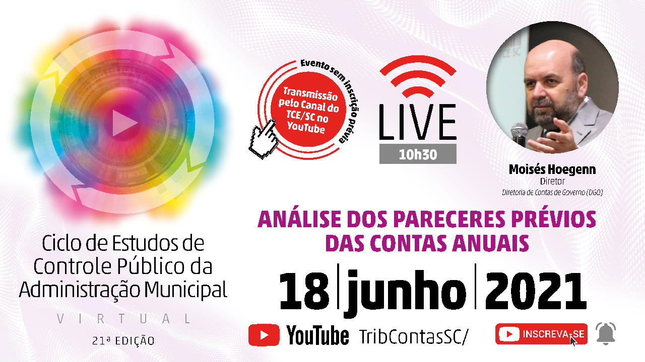 Análise dos Pareceres Prévios das Contas Anuais é tema no 21º Ciclo de Estudos do TCE/SC