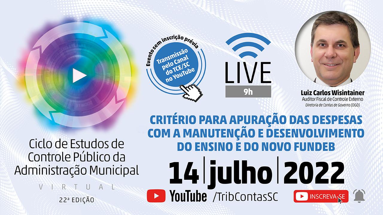 22º Ciclo de Estudos do TCE/SC discute critério de despesas para a educação e o novo Fundeb