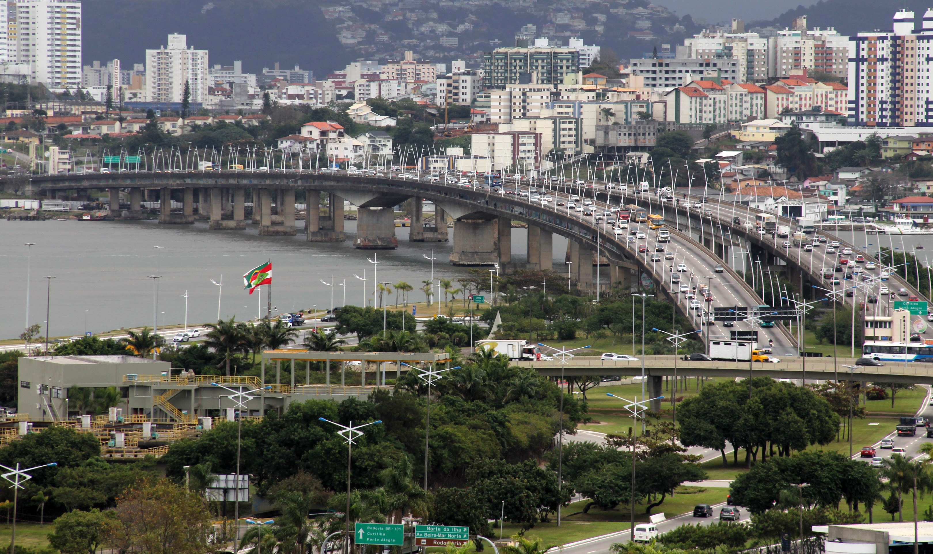Mudança de horário da inspeção do TCE/SC na ponte Pedro Ivo