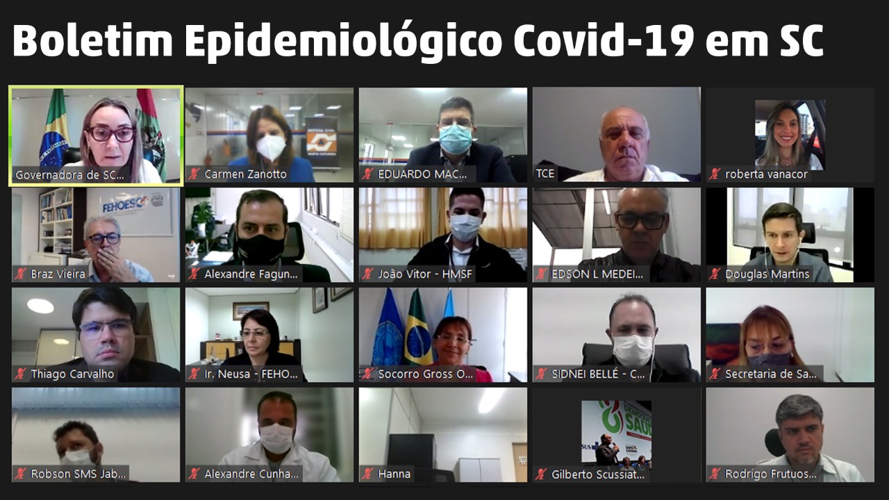 TCE/SC participa do lançamento, pela SES, do novo boletim epidemiológico da Covid-19