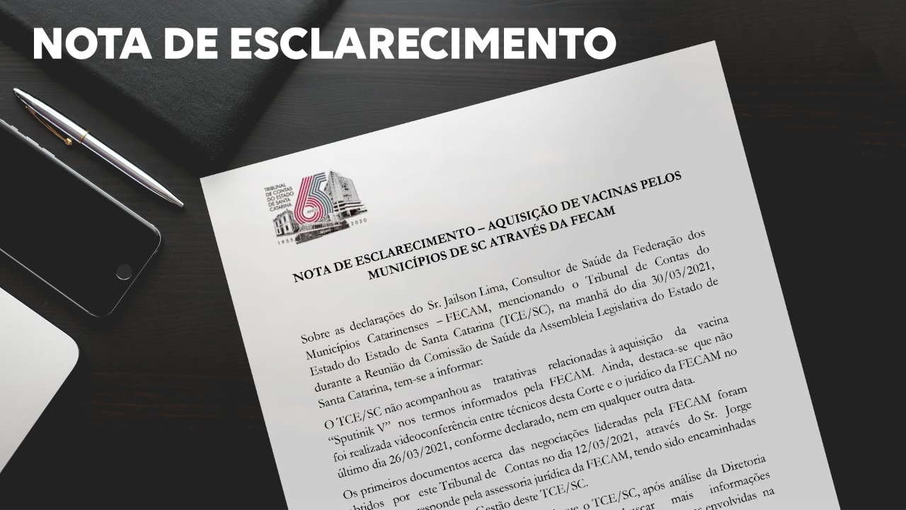 Vacinação: nota de esclarecimento