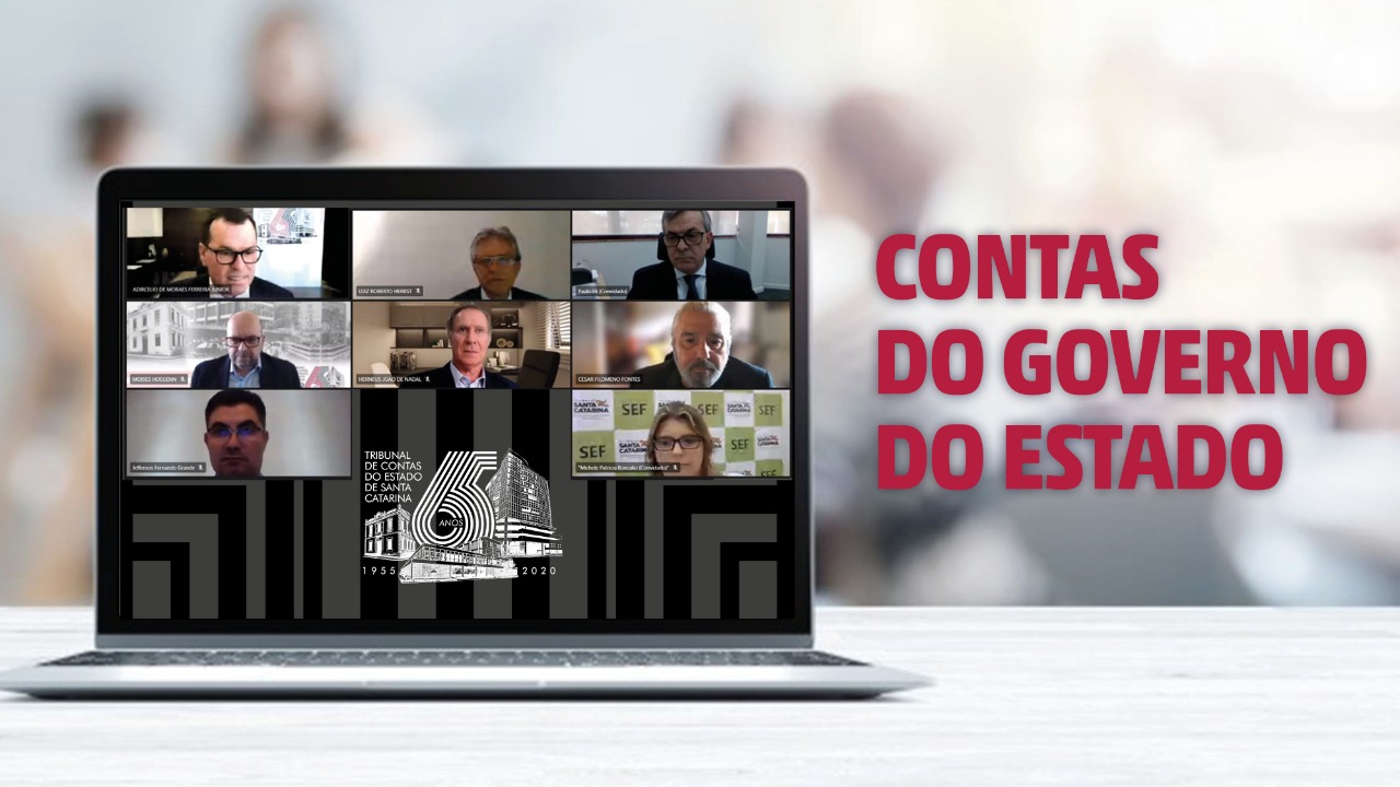 Em videoconferência, TCE/SC recebe prestação de contas do exercício 2020 do Governo do Estado 