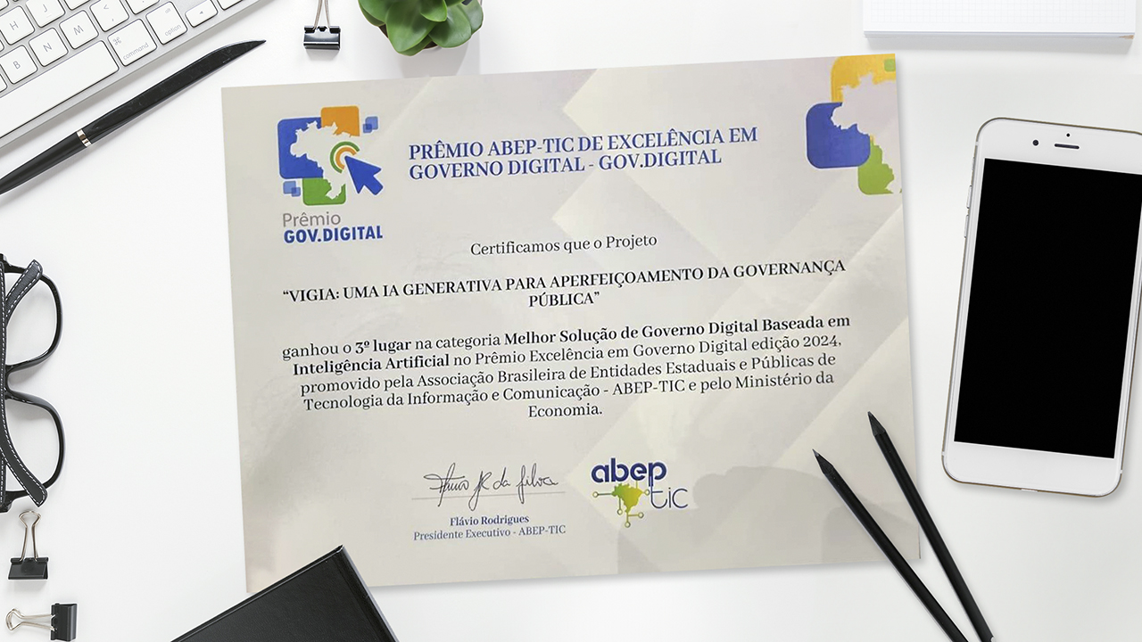 Foto do certificado.