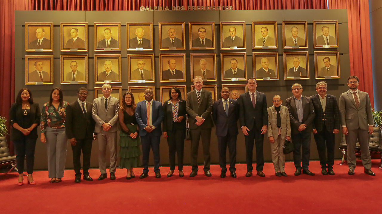 Foto com os integrantes do TCE/SC e do TC de Angola.