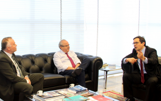 visita institucional do conselheiro Edilberto Carlos Pontes Lima, presidente do TCE do Ceará