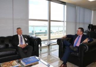 Presidente do TCE/SC e prefeito de Joinville se reúnem para tratar de soluções para as obras de drenagem do Rio Mathias