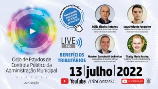 O tema “Benefícios tributários” é abordado no 22º Ciclo de Estudos do TCE/SC