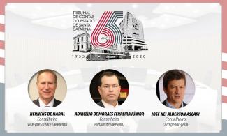 Cerimônia de posse de nova diretoria do TCE/SC será nesta segunda-feira (1/2)
