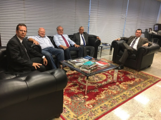 visita institucional do conselheiro Marco Antônio Lopes Peixoto, presidente do TCE do Rio Grande do Sul